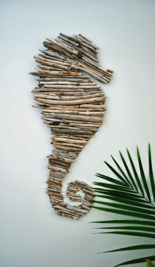 Étoile De Mer En Bois Flotté – Décoration Murale 20x20cm – Coco Papaya
