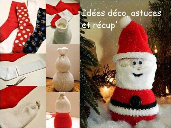 Fabriquer un père noël avec des chaussettes