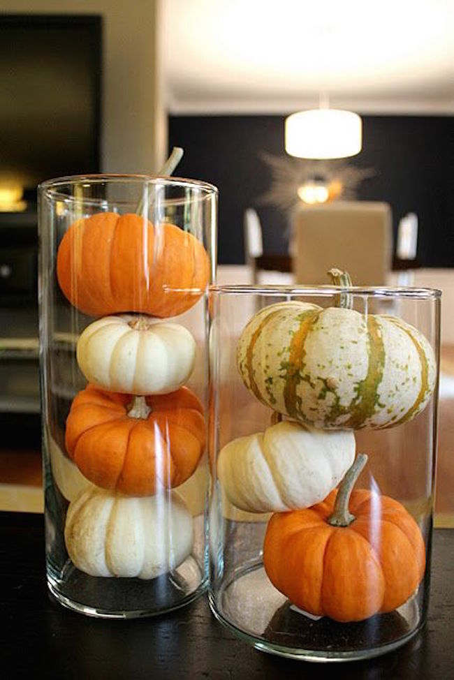 2 Décorations Citrouille Halloween BOYON – Résine Orange Peinte – Décoration Table