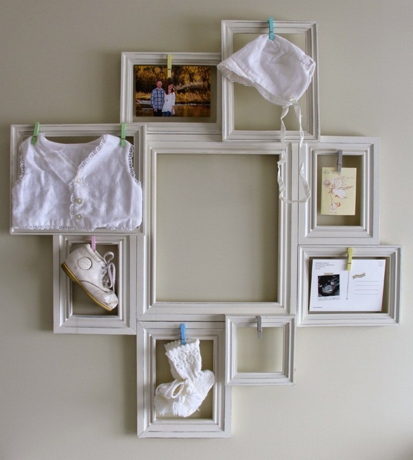 décorer-encadrements-idées-bébé-bricolage-blancs-souvenirs-dépoque