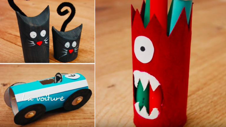 4 bricolages avec des rouleaux de papier toilette à réaliser avec vos