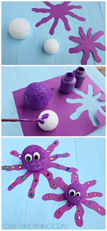 styrafoam-octopus-ocean-craft-for-kids