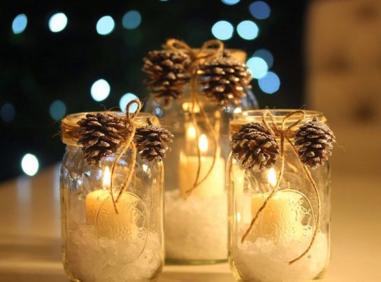 35 idées pour transformer des pots en verre en décorations de Noël