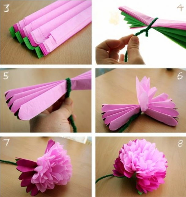 Fleur En Papier De Soie Tuto