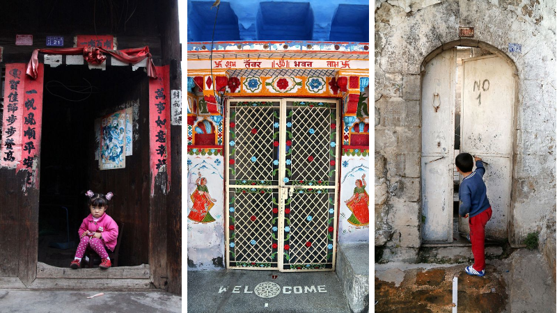 portes décorées
