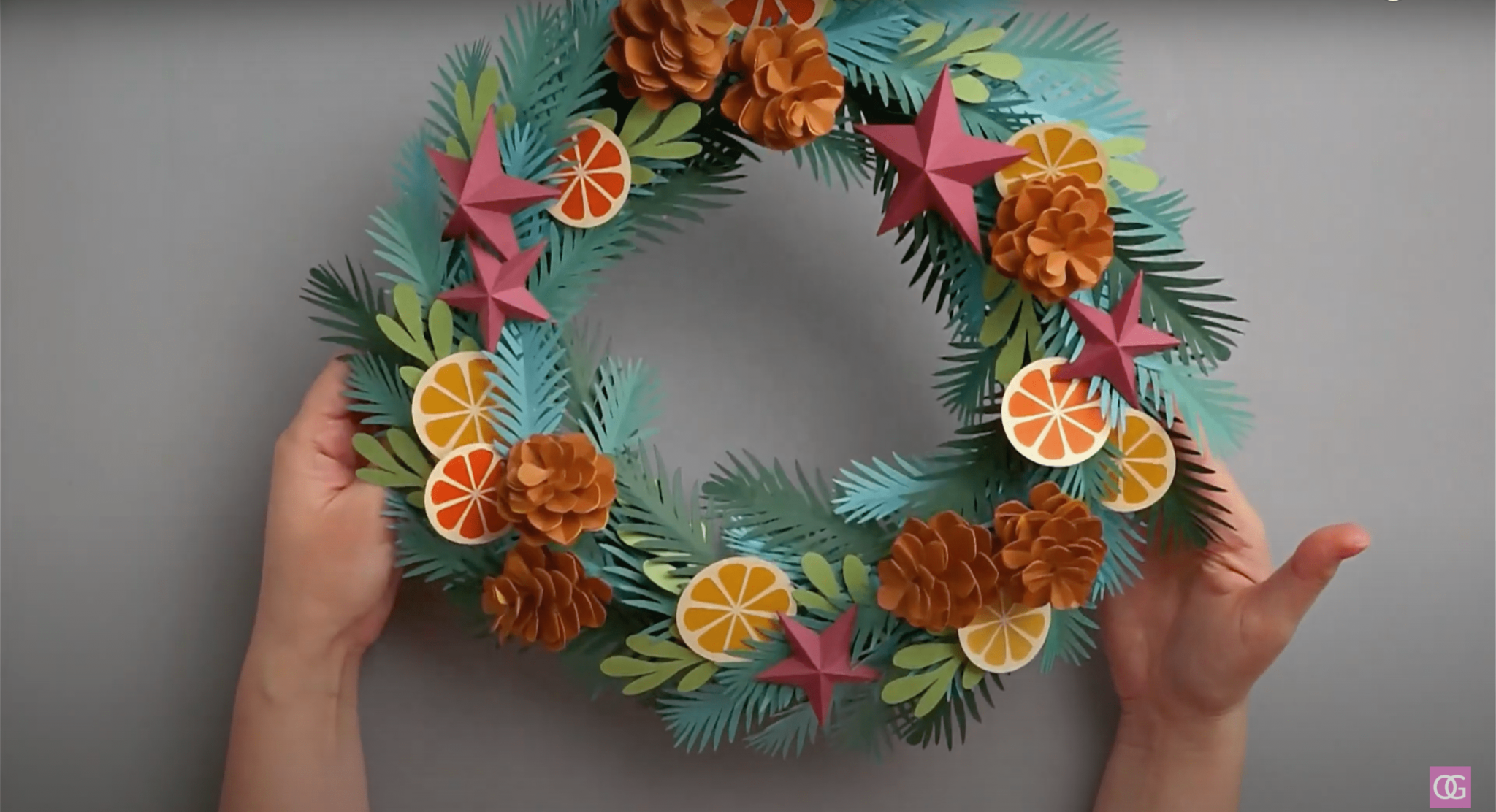 couronne de noël en papier