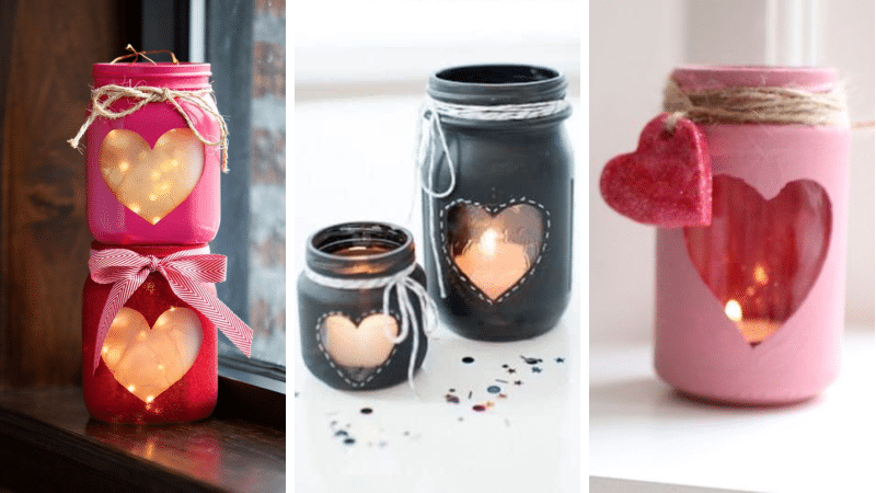 photophore coeur pour la saint valentin