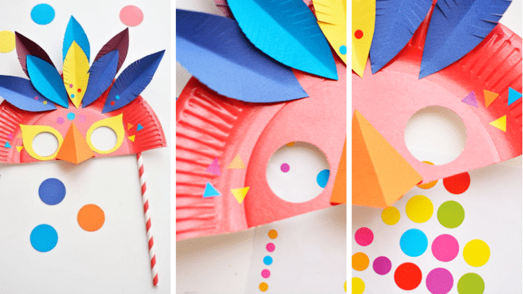 masque en papier pour carnaval