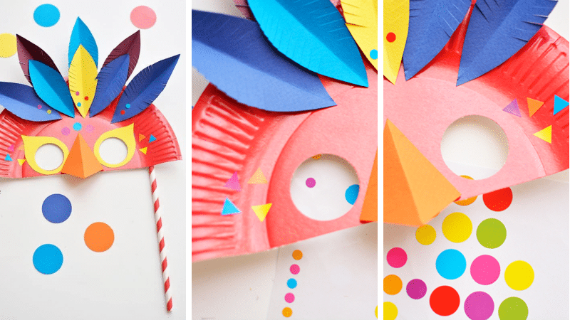 masque en papier pour carnaval
