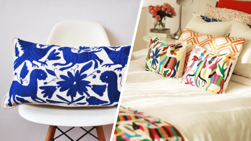 coussins motifs otomi