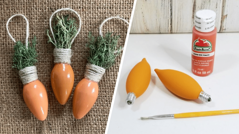 ampoules recyclées en carottes