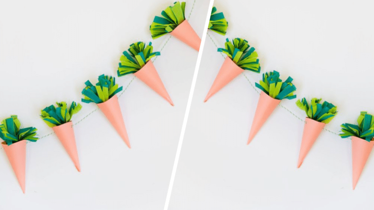 guirlande carottes en papier