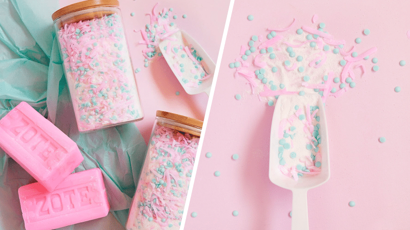 lessive colorée fait maison