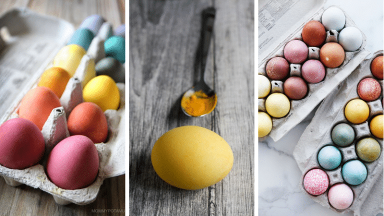 oeufs colorés naturellement