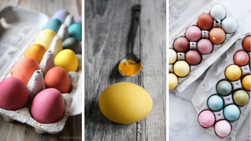 oeufs colorés naturellement