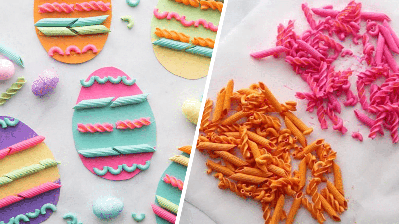 oeufs de pâques avec pâtes