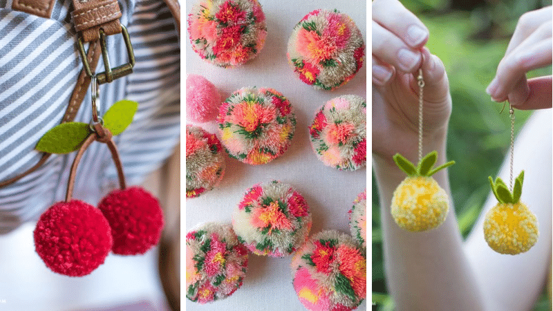 réalisations avec des pompons