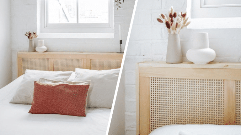 tête de lit en cannage diy