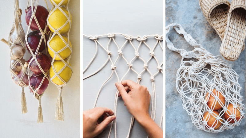 filet en macramé diy