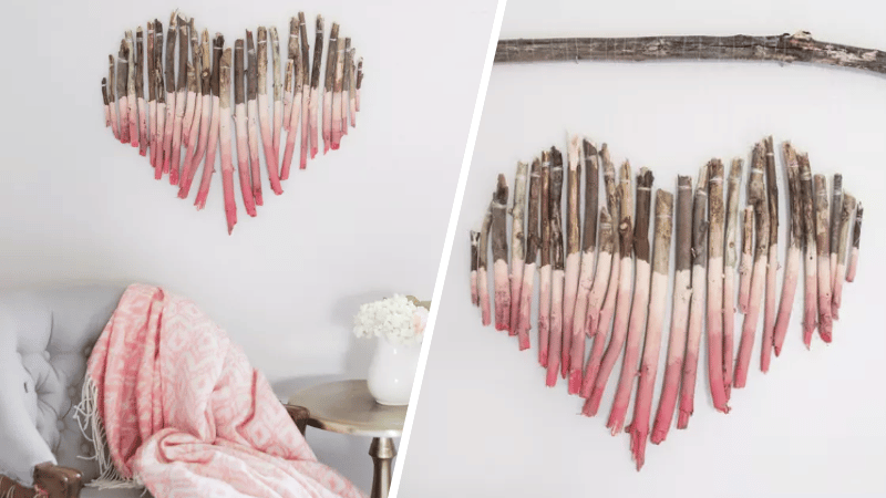 suspension murale en bois