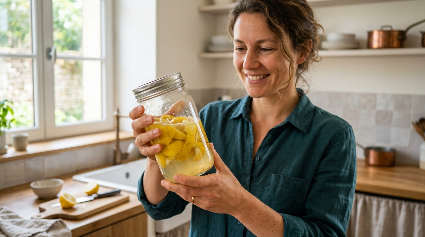 J’ai testé le bocal aux épluchures de citron juste pour voir : en quinze jours, il a détrôné tout ce que j’utilisais pour nettoyer
