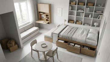 Astuce rangement petit espace : comment gagner 15m² utiles dans un studio de 25m²