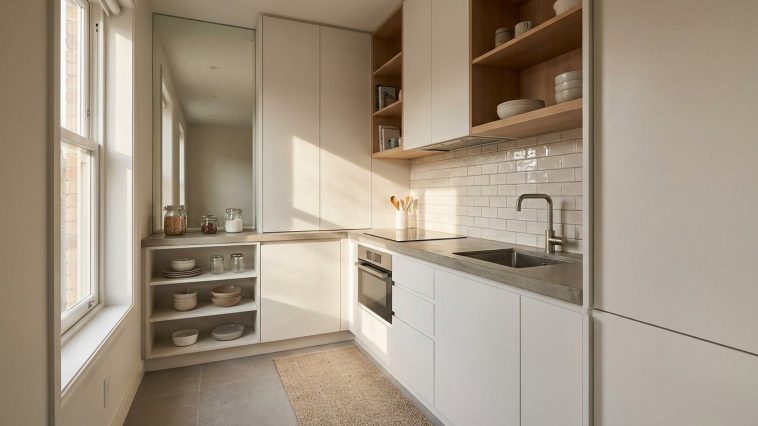 Cuisine compacte studio design : les 5 finitions qui font oublier les 4 m² réels