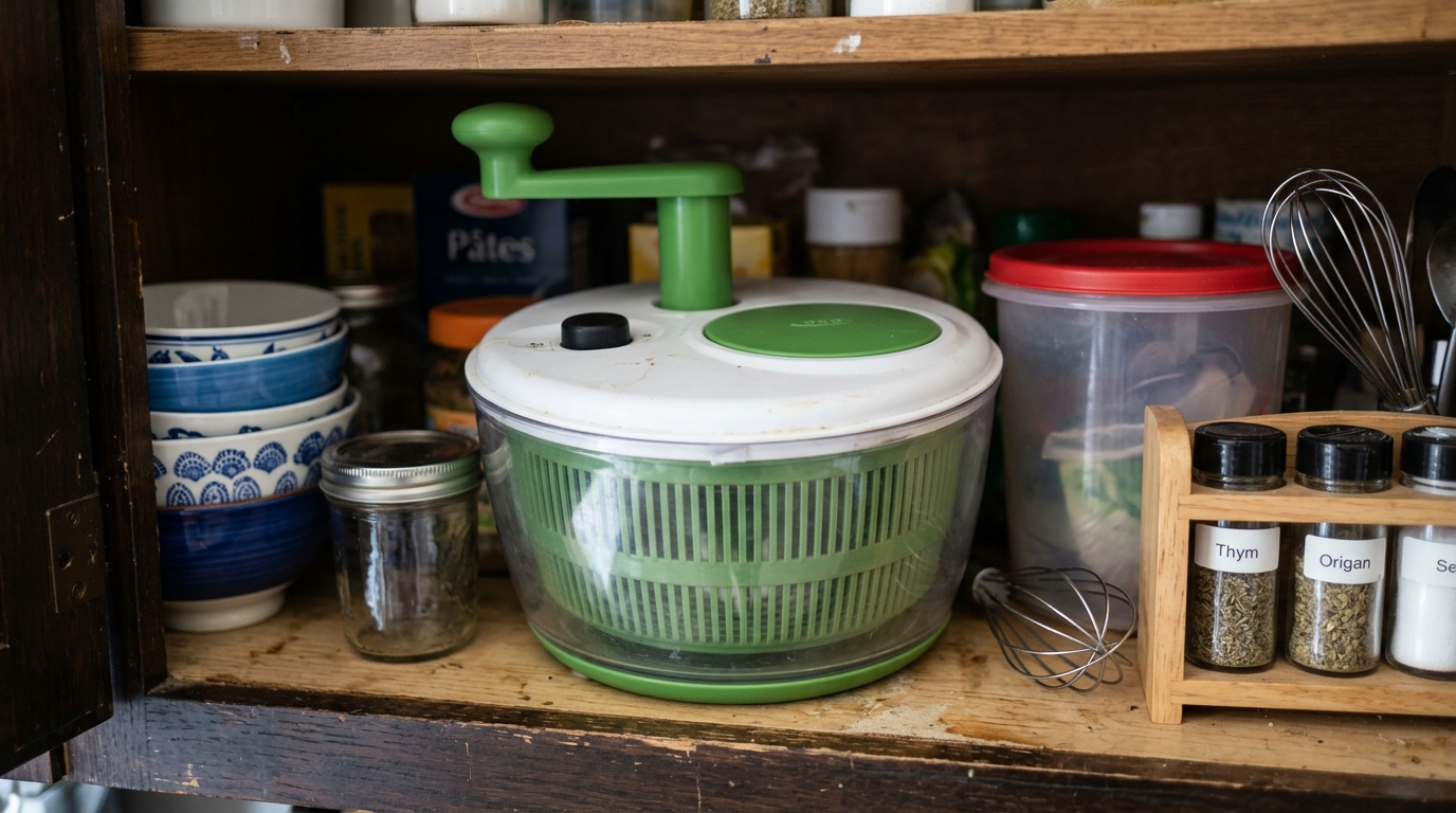 Mon voisin n’a jamais eu d’essoreuse à salade et sa laitue sort toujours plus sèche que la mienne