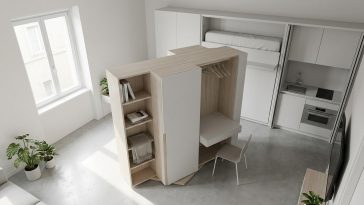 Optimiser rangement studio : la méthode des meubles pivotants pour vivre dans 20m² confortablement
