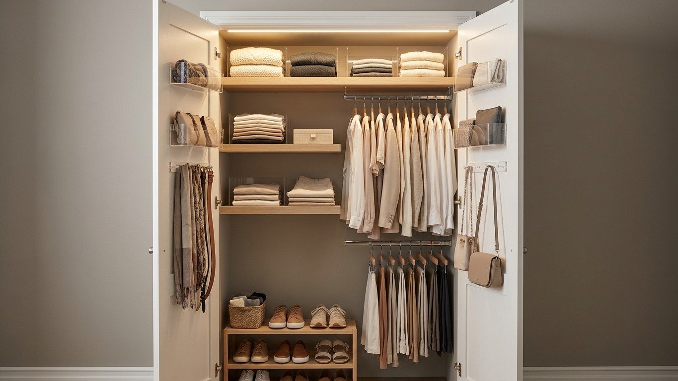 Organiser dressing petit espace : 3 astuces pour transformer un placard de 60cm en vrai dressing
