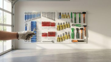 Organiser garage rangement outils : le panneau mural qui range 50 outils en 2 heures