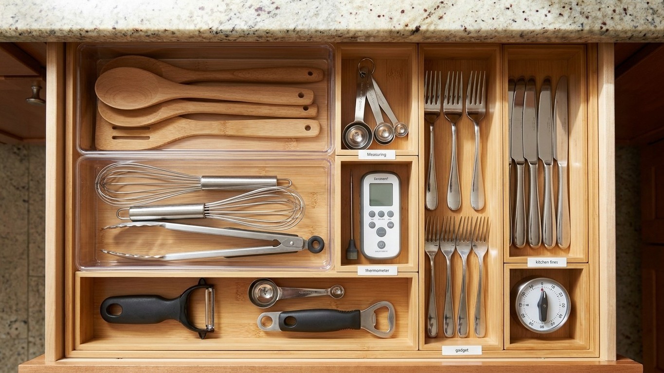 Organiser tiroirs cuisine : la technique des séparateurs qui évite 80% du bazar quotidien