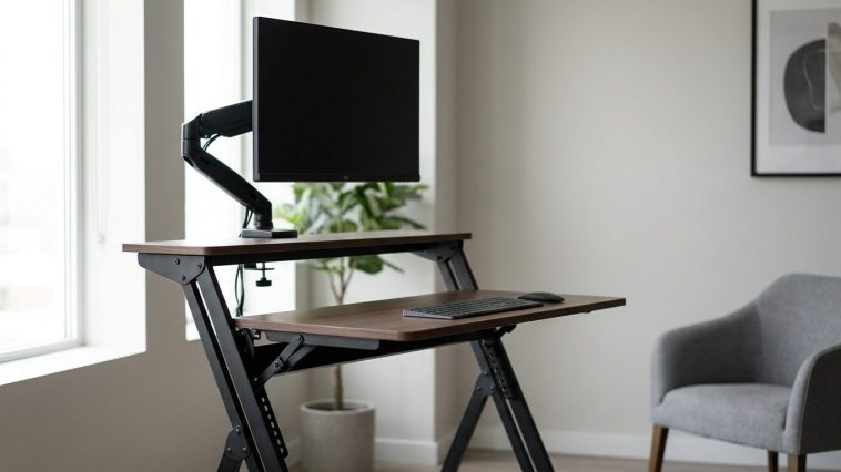 Petit bureau pliable rangement : le modèle qui supporte un écran 27 pouces replié