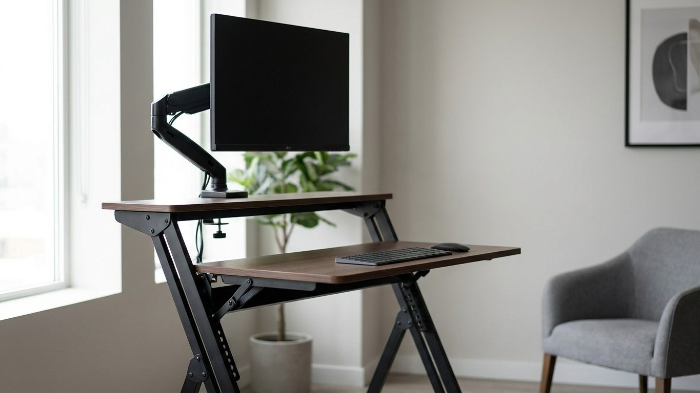 Petit bureau pliable rangement : le modèle qui supporte un écran 27 pouces replié