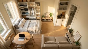 Petit espace gain de place aménagement studio : le guide complet