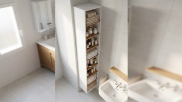 Rangement salle de bain petit espace : la colonne 25 cm qui remplace 2 meubles