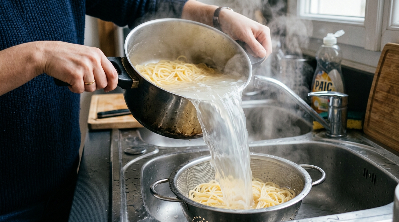 Si vos sauces glissent sur les pâtes au lieu de les enrober, c’est que vous videz dans l’évier le seul liquide capable de tout lier