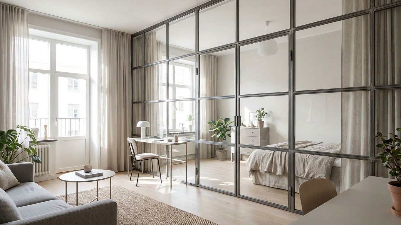 Verrière atelier petit espace : la structure aluminium qui sépare sans assombrir